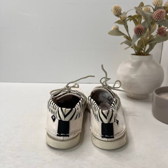 Sperry Authentic Original 2-Eye Bionic Striped Boat Shoe WhiteSTS84564 Women 6.5 - Picture 4 of 9